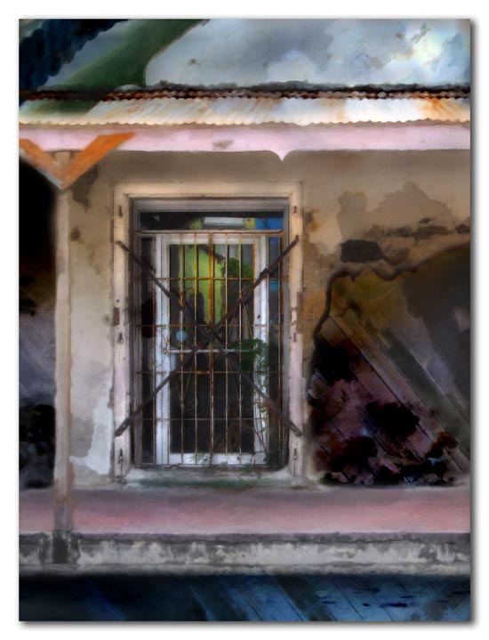 reflections on an abandoned building