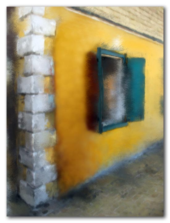 Open shutters on Danish building