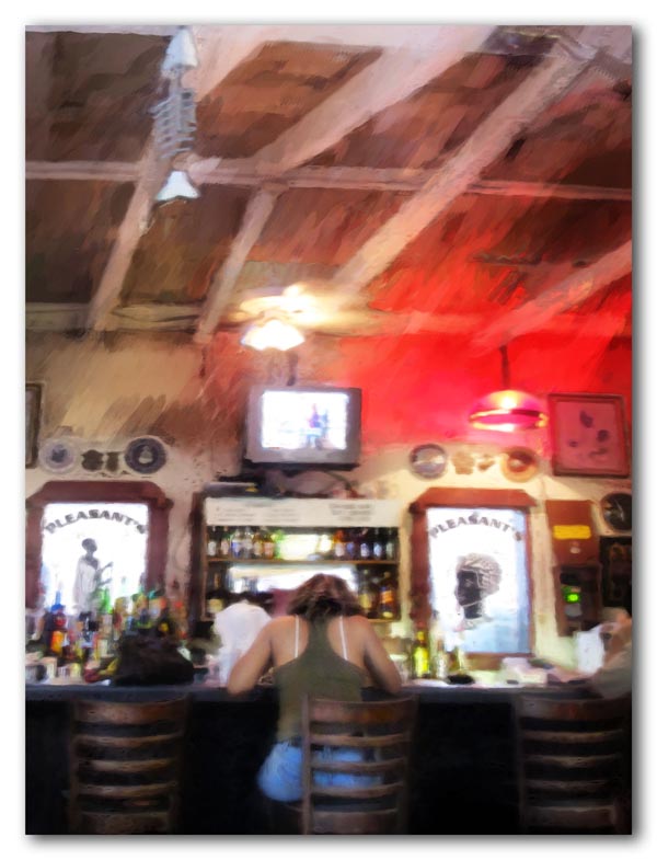 Young woman at the bar