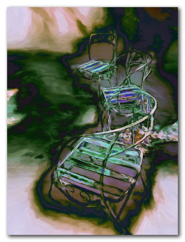 Three Chairs in the Garden