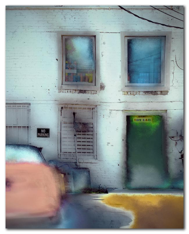 Back door to toy lab