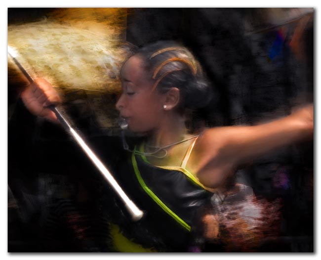 Majorette with whistle