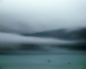 Fog over Glacier Bay Alaska