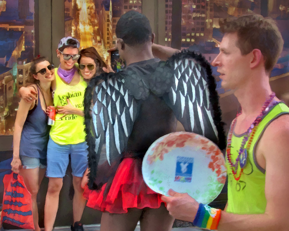 On the Sidewalk - Proud of Who They Are