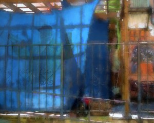 The Man Behind the Blue Tarp